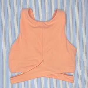 Athleta Orange Crop Top Workout Tank Size XS